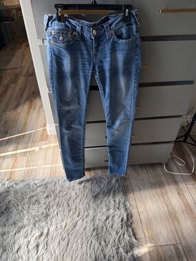 True Religion Women's Skinny Jeans in Blue Wash